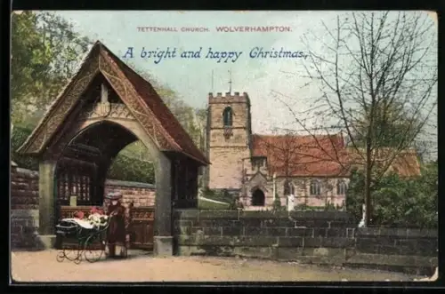 AK Wolverhampton, Tettenhall Church, Weihnachtsgruss