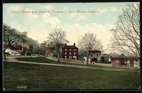 AK Tettenhall near Wolverhampton, Lower Green and Church