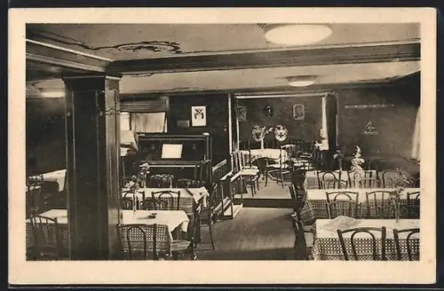 AK Siegen /Westf., Restaurant zum Deutschen Eck, Löhrstrasse 27, Innenansicht