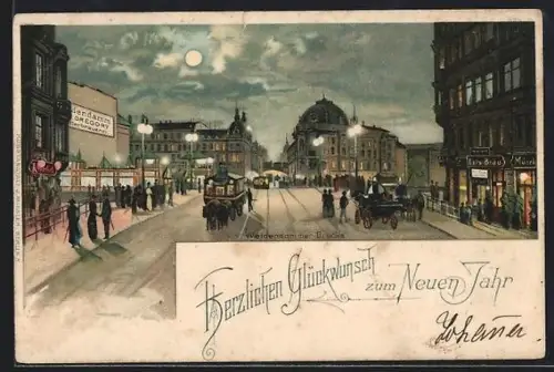 Lithographie Berlin, Weidendammer-Brücke