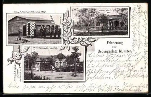 AK Munster, Truppenübungsplatz, Hotel zum Ritter Risloh, Hauptwachen