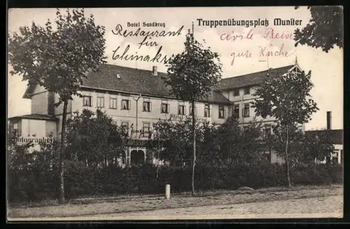 AK Munster, Truppenübungsplatz, Hotel Sandkrug
