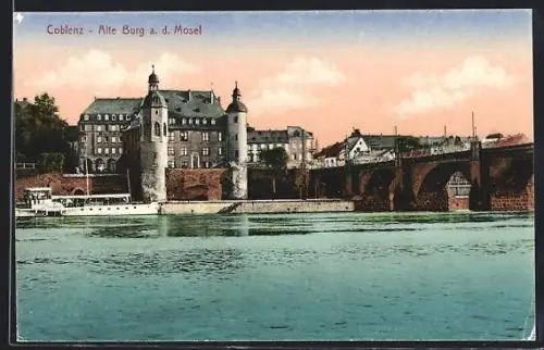 AK Coblenz, Alte Burg an der Mosel