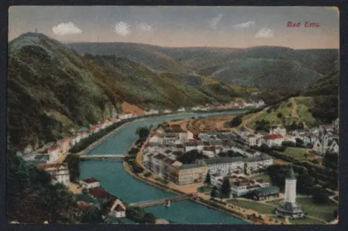 AK Bad Ems, Teilansicht mit Brücken