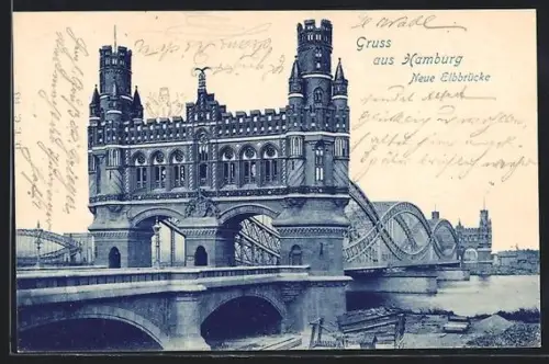 AK Hamburg-Rothenburgsort, Neue Elbbrücke