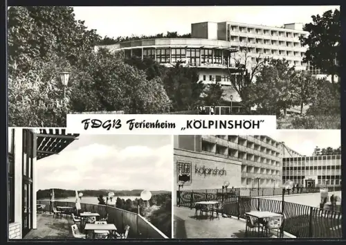 AK Kölpinsee /Insel Usedom, FDGB Ferienheim Kölpinshöh, Terrasse