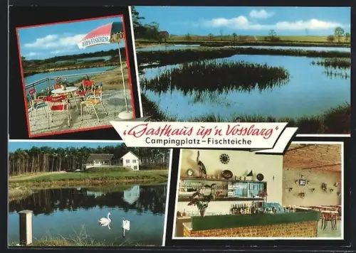 AK Vethem, Gasthaus up`n Vossbarg, 4 Ansichten