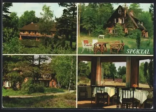 AK Steinbeck-Luhe, Erholungsheim Spöktal, Innenansicht, Garten