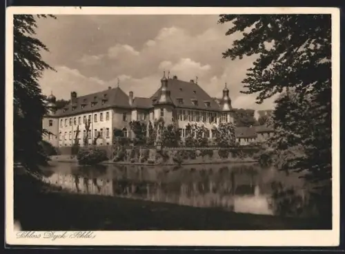 AK Jüchen / Rhld., Partie am Schloss Dyck