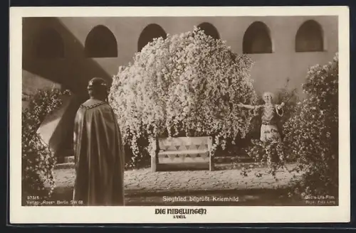 AK Siegfried begrüsst Kriemhild, Die Nibelungen, I. Teil