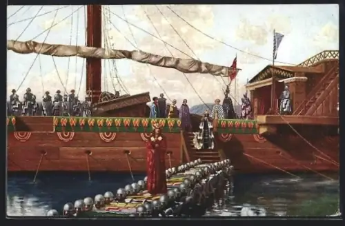 Künstler-AK Nibelungen, Brünhildes Einzug