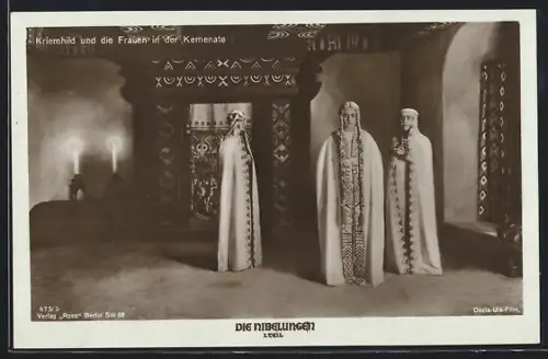 AK Die Nibelungen, Kriemhild und die Frauen der Kemenate