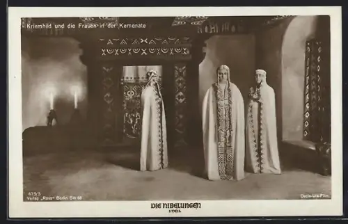 AK Die Nibelungen, Kriemhild und die Frauen der Kemenate