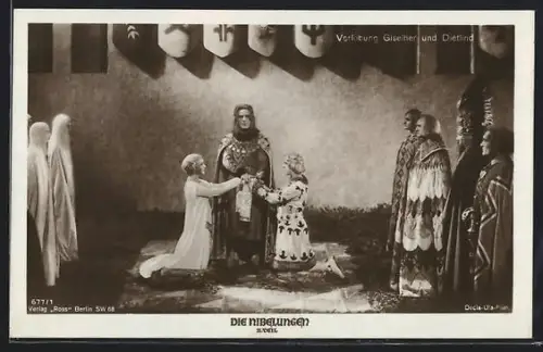 AK Die Nibelungen, II. Teil, Verlobung von Giselher und Dietlind