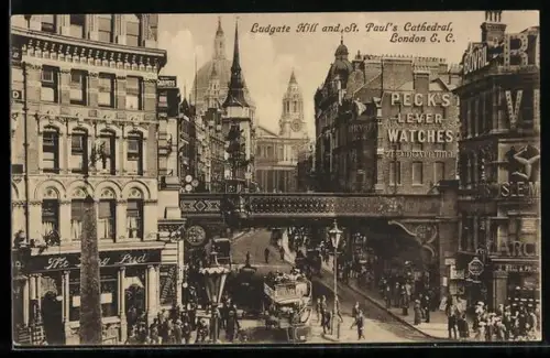 AK London, Ludgate Hill and St. Paul`s Cathedral