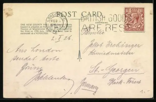 AK London, The County Hall