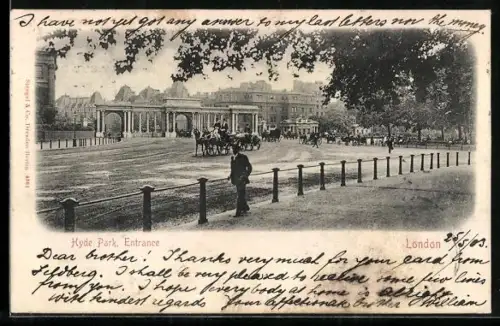 AK London, Hyde Park, Entrance