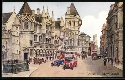 Künstler-AK London, The Law Courts