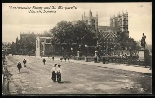 AK London, Westminster Abbey and St.Margaret`s Church