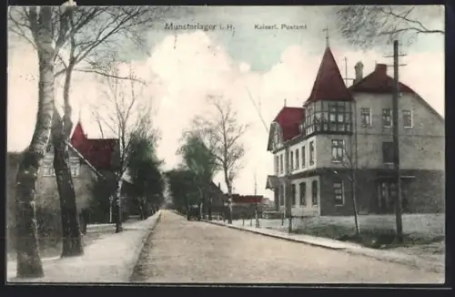 AK Munsterlager i. H., Kaiserliches Postamt