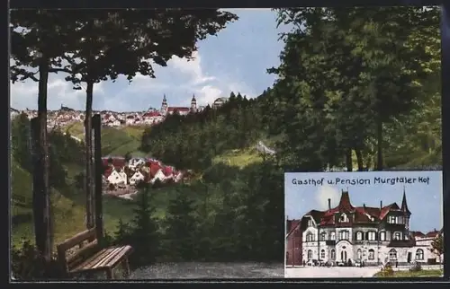AK Freudenstadt, Gasthof und Pension Murgtäler Hof, Teilansicht mit Christophstal