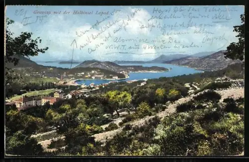 AK Gravosa, Panorama mit der Halbinsel Lapad
