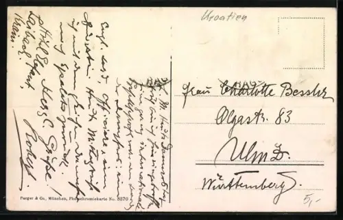 AK Ragusa, Gesamtansicht mit Insel Lacroma