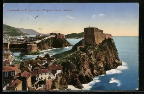 AK Dubrovnik, Panorama sa Lovrjencom, Ragusa con S. Lorenzo