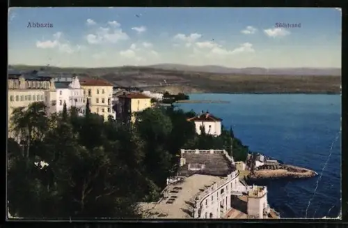 AK Abbazia, Teilansicht mit Südstrand