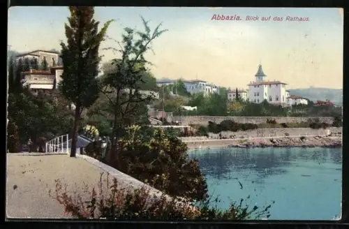 AK Abbazia, Blick auf das Rathaus