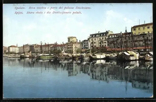 AK Split / Spalato, Riva vecchia e parte del Palazzo Diocleziano