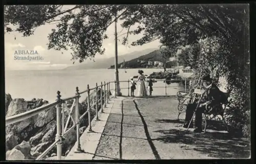 AK Abbazia, Strandpartie