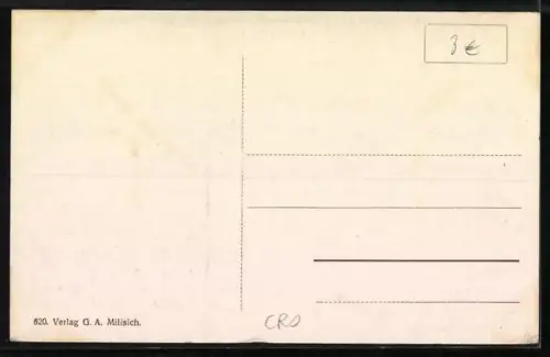 AK Split, Teilansicht mit Gebirgspanorama