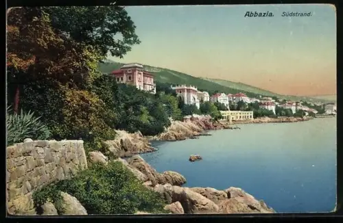 AK Abbazia, Lungomare, Südstrand