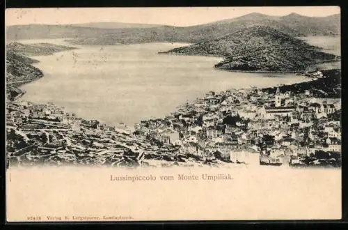AK Lussinpiccolo, Panorama vom Monte Umpiliak