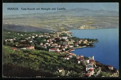 AK Abbazia, Totalansicht mit Mattuglie und Castello