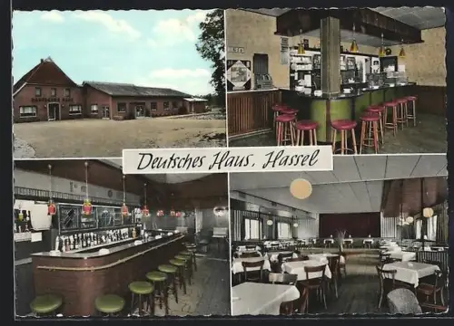 AK Hassel, Tanzgaststätte Deutsches Haus, Innenansichten