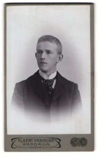 Fotografie Albert Fabinger, Werdau, Reichenbacherstr. 46a, Porträt eines jungen Mannes