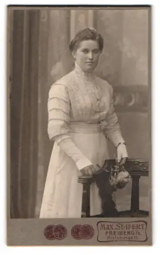 Fotografie Max Seifert, Freiberg, Poststrasse 11, Porträt einer Dame