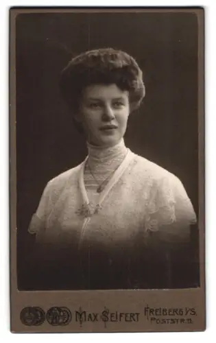 Fotografie Max Seifert, Freiberg, Poststr. 11, Porträt einer eleganten Dame