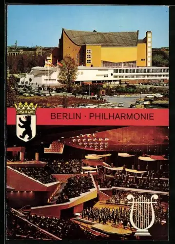 AK Berlin, Philharmonie, Berliner Wappen