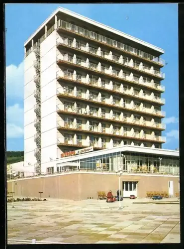 AK Sassnitz /Rügen, Partie am Rügen-Hotel