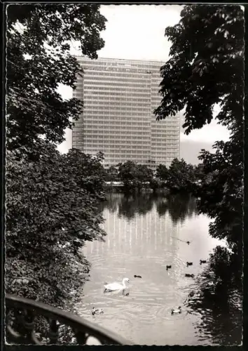 AK Düsseldorf, Blick auf das Phoenix Rhein-Rohr Hochhaus