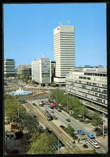 AK Rotterdam, Coolsingel met fontein Hofplein