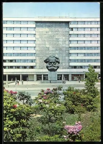 AK Karl-Marx-Stadt, Blick auf das Karl-Marx-Monument