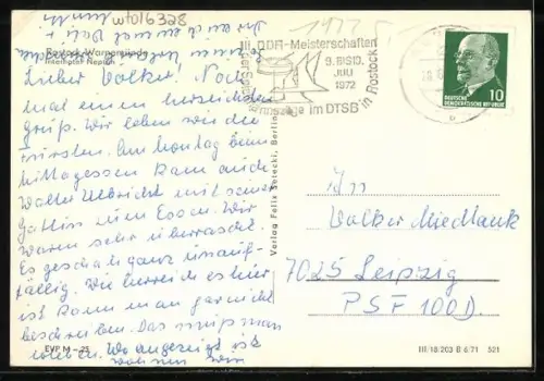 AK Rostock-Warnemünde, Partie am Interhotel Neptun