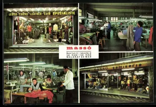 AK Malgrat de Mar, Sastreria Massó, Calle de Mar 40 y Ramón Turró 12