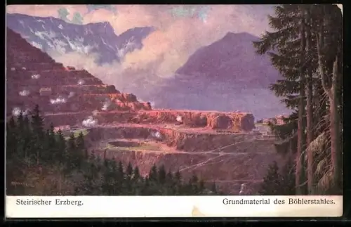 AK Vordernberg /Steiermark, Steirischer Erzberg, Bergbau