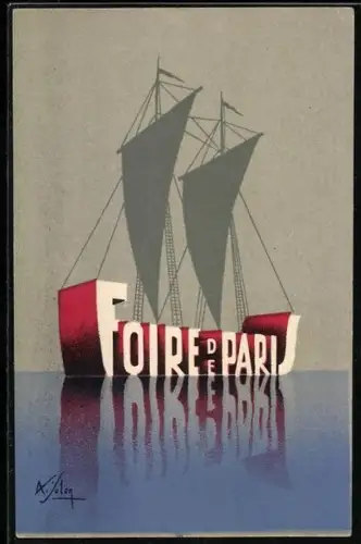 AK Paris, Foire de Paris 1941, Ausstellung Segelschiff