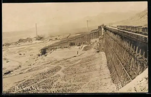 AK McGill, NV, Bergbau, Lagerstätte und Abtransport durch Güterwagen